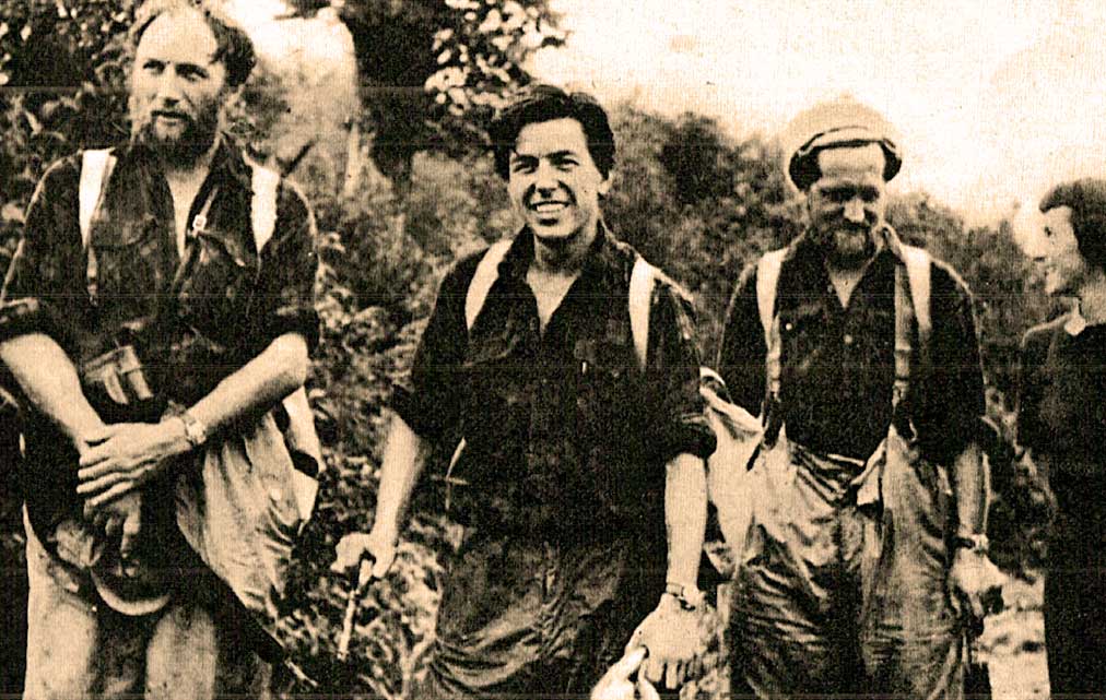 Team members (L-R) Clegg, Brown and Jackson - no small feat.