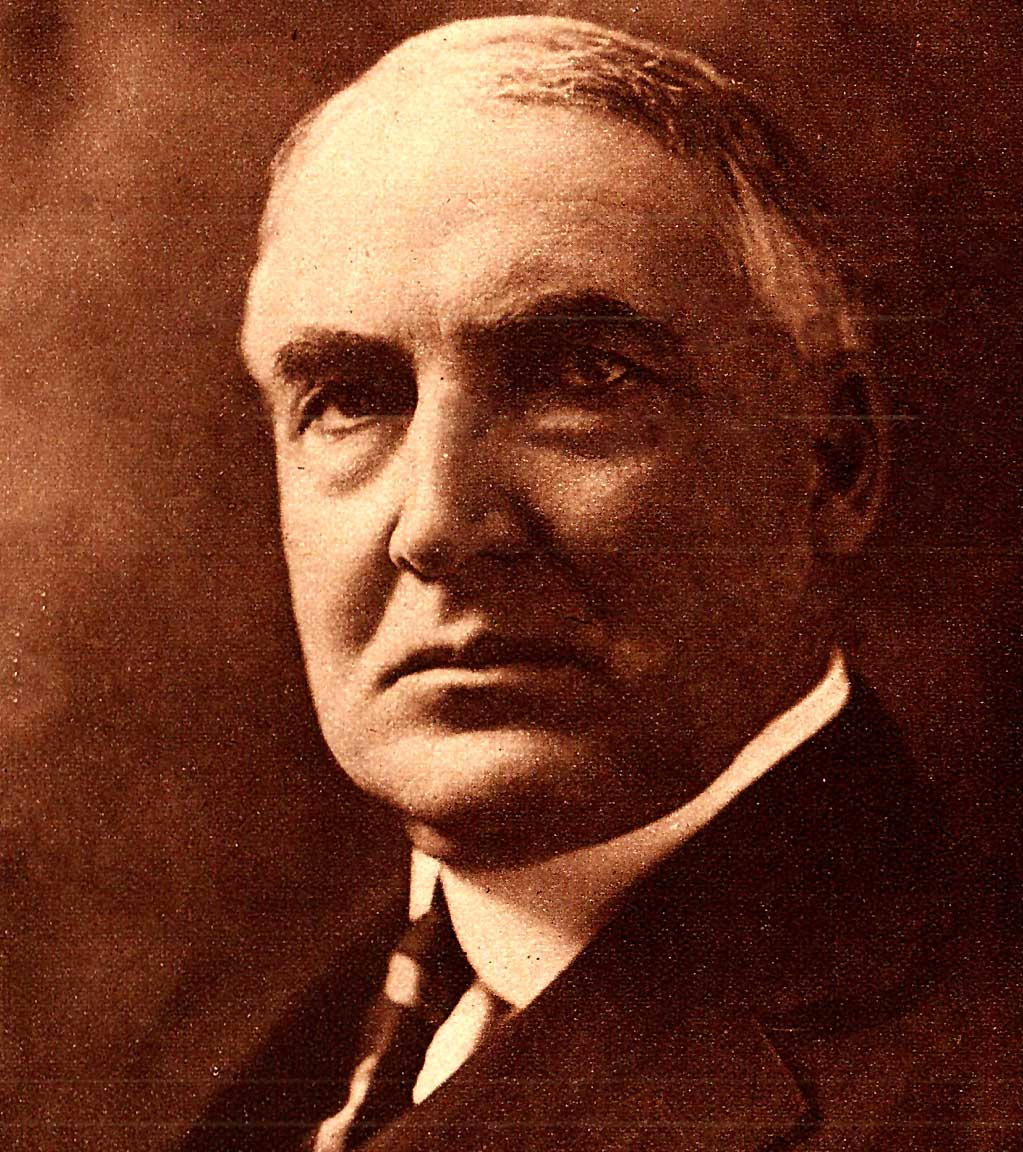 President Warren G. Harding - pushing for arms limitation, even in 1921.