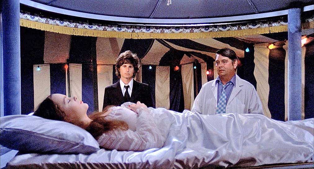 Scene from Some Call It Loving - then as now, getting a movie made is a miracle.