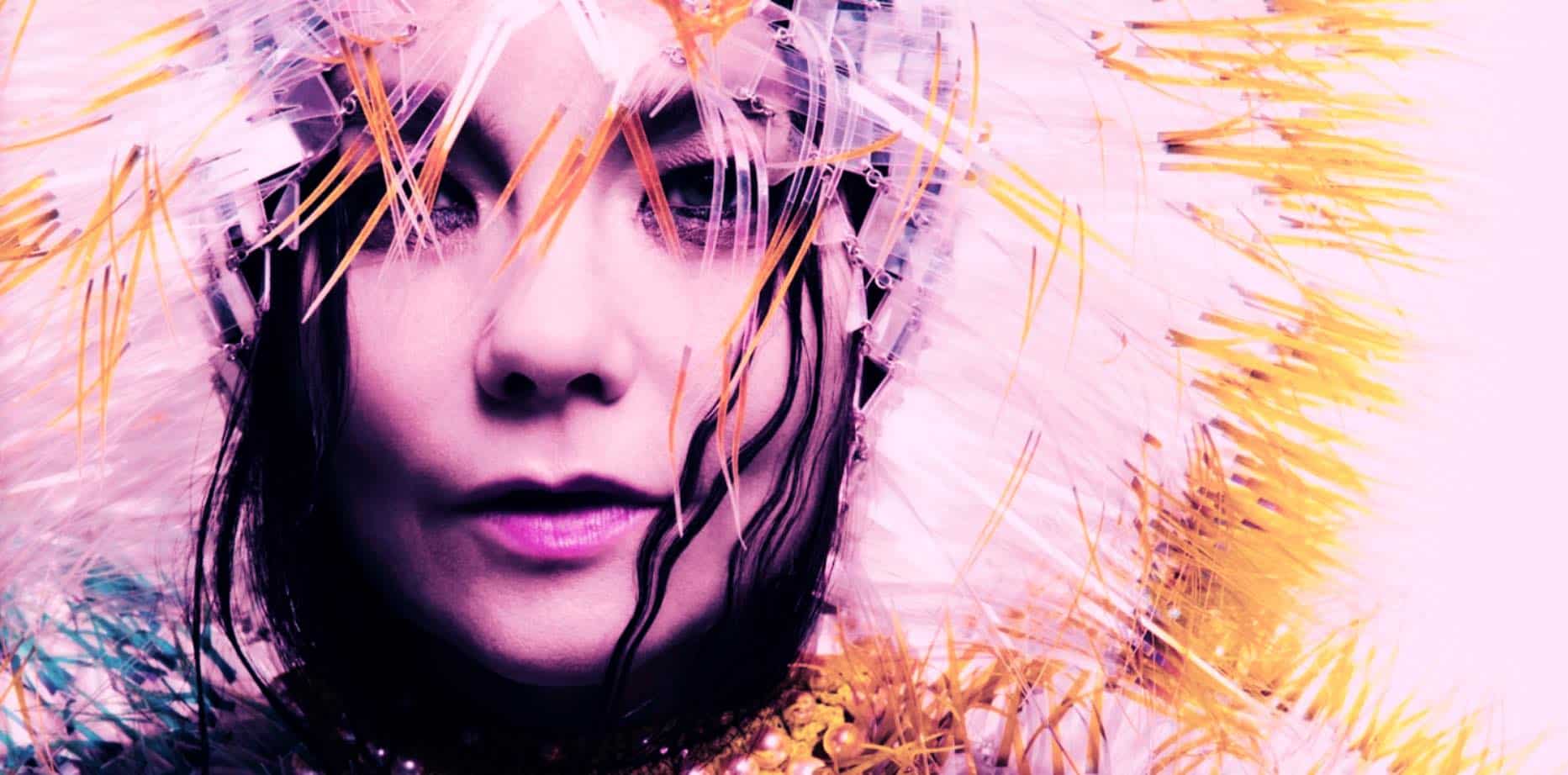 Colorful artistic portrait of a woman with vibrant pink and yellow hues, highlighting music, art, and creative expression linked to historical and cultural sound archives.