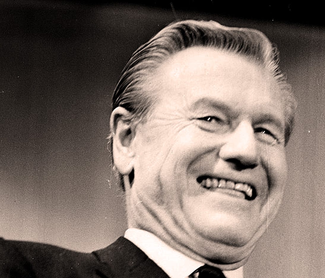 Nelson Rockefeller - why is this man smiling?
