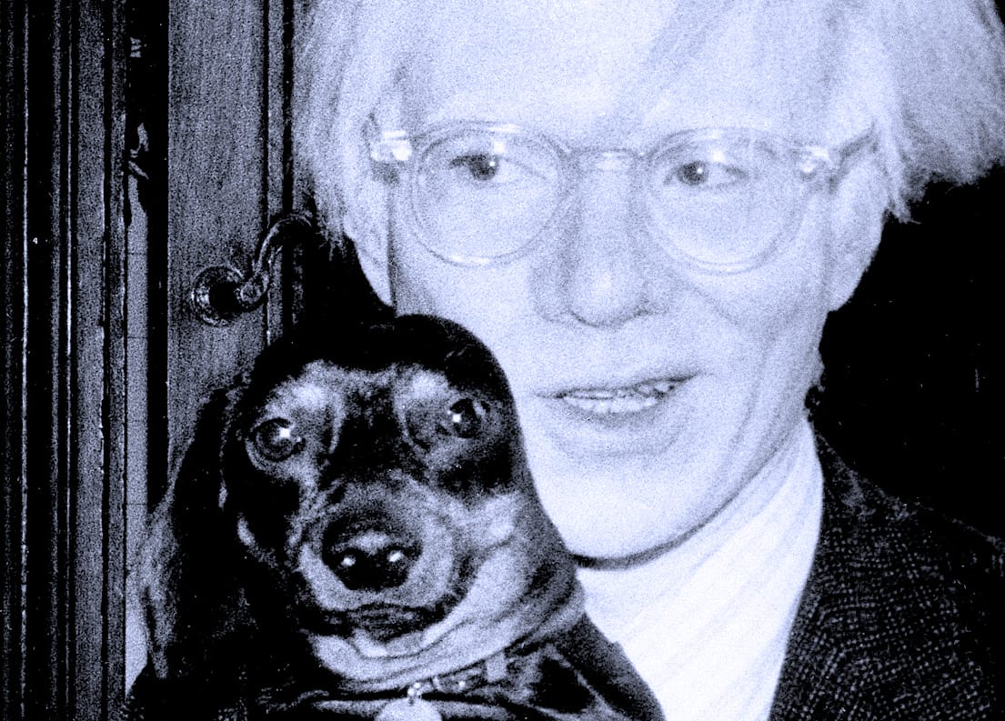 Andy Warhol and friend