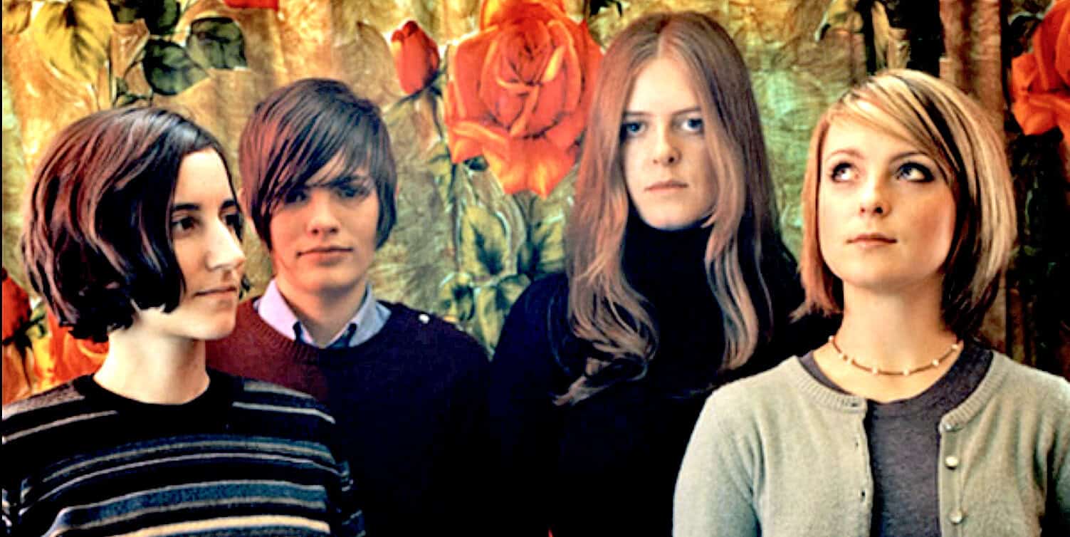 A Sound Archive of News, History, and Music featuring the band The Pains of Being Pure at Heart, with a colorful floral background, emphasizing music history and archival sound collection.