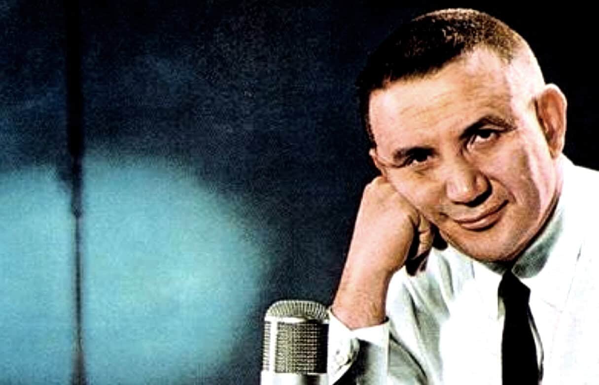 Vintage radio broadcast of a news anchor recording, symbolizing historical audio archives, news history, and classic music recordings from Past Daily.