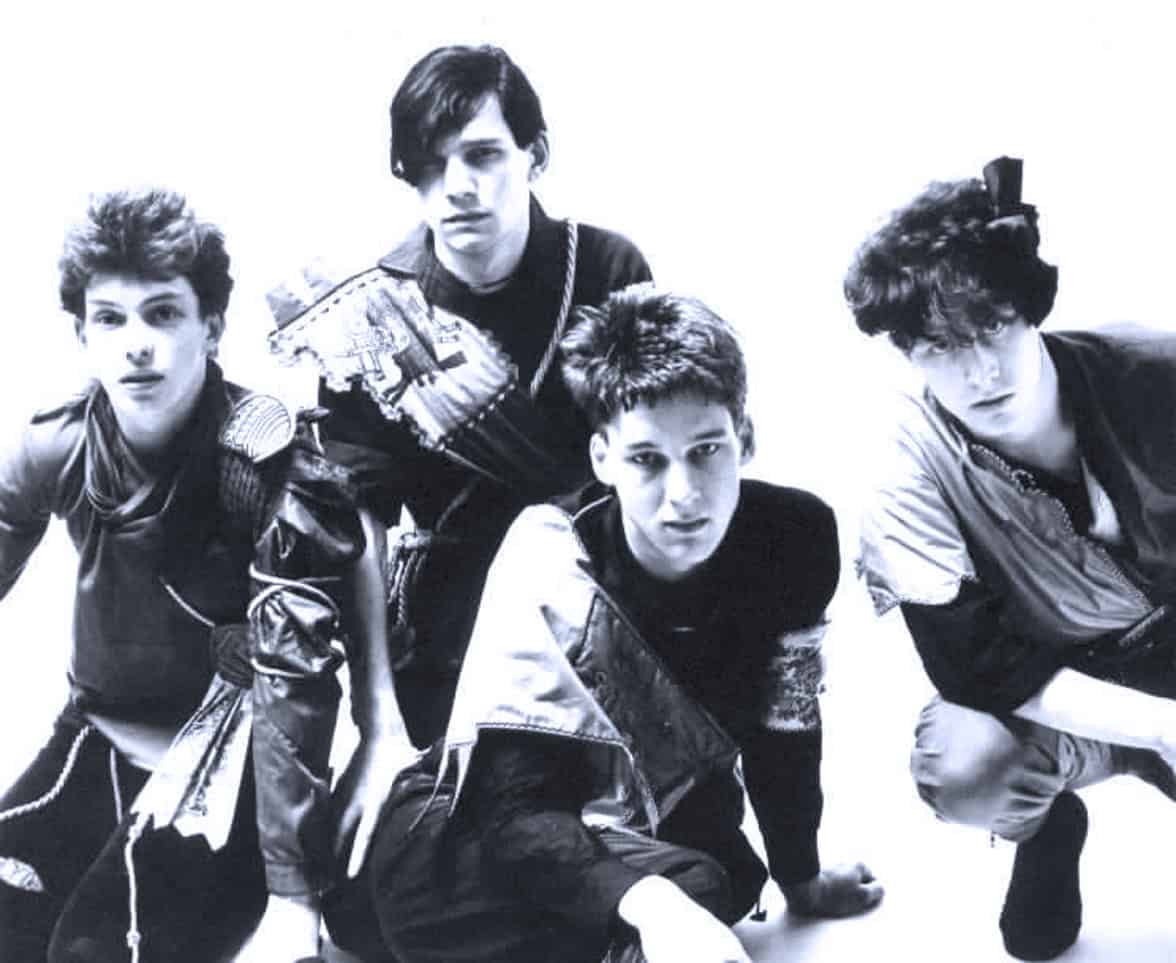 Vintage black and white photo of The Ramones punk rock band, showcasing members Joey, Johnny, Dee Dee, and Marky, emphasizing music history and classic rock era.