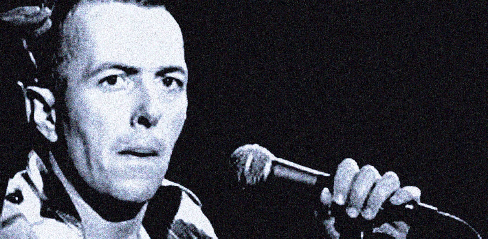 Famous Elvis Presley portrait singing into a microphone for a sound archive of music, history, and news.