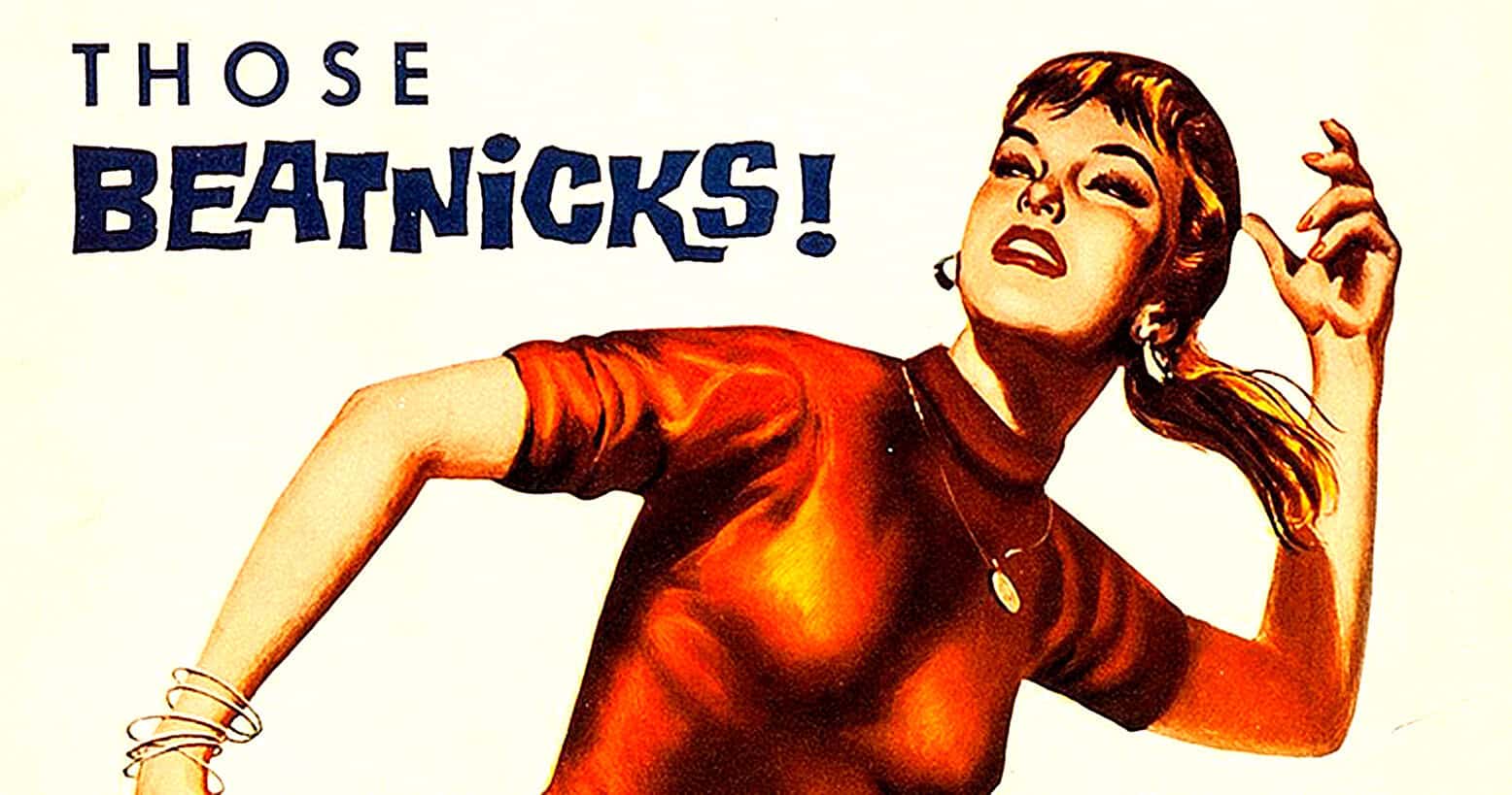 Vintage movie poster featuring a woman with dramatic makeup, emphasizing mid-20th century Hollywood style; related to film, entertainment, and classic cinema themes.