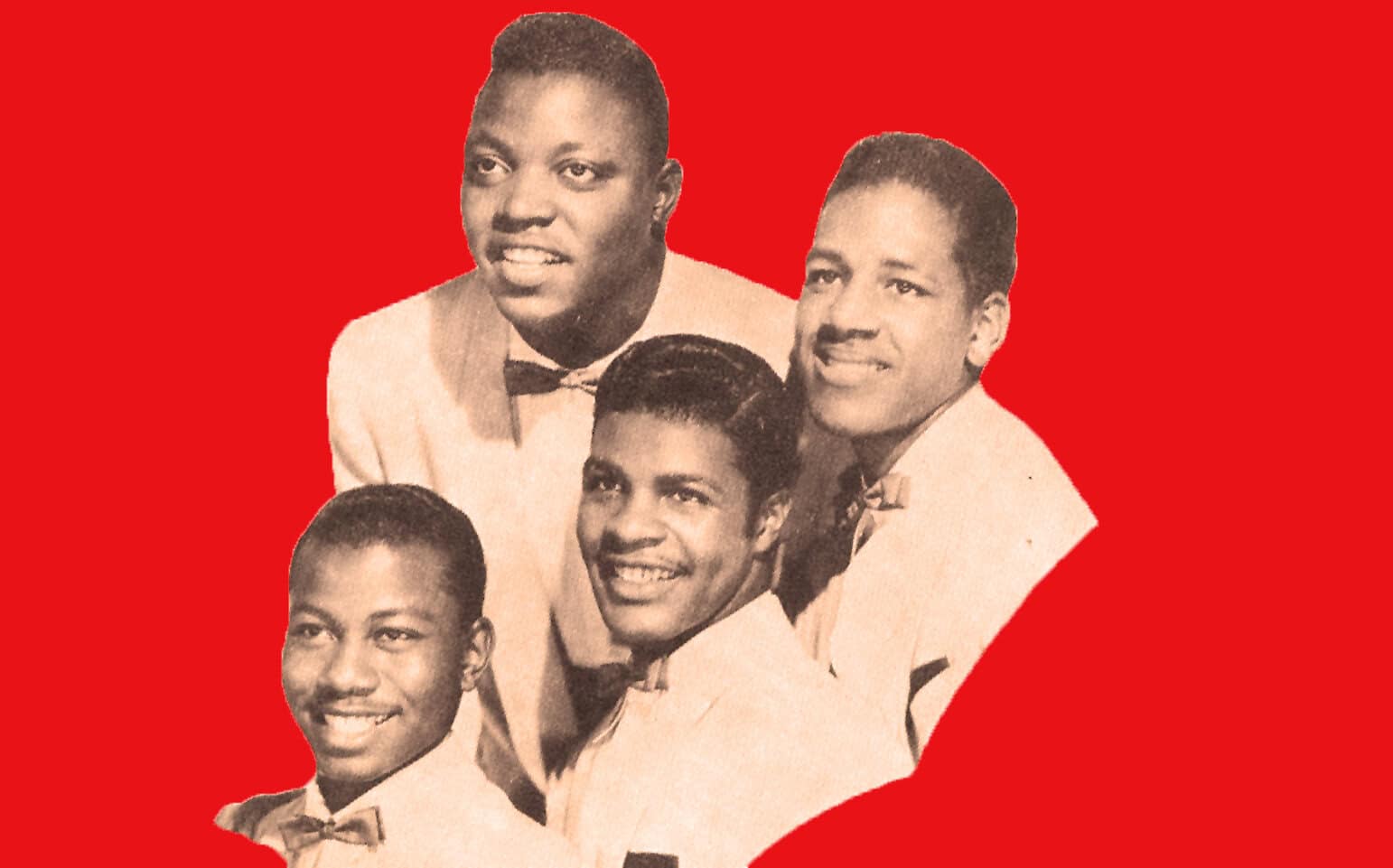 Vintage black and white photo of The Ink Spots, a legendary jazz and pop vocal group from the 1930s and 1940s, known for their influential contributions to music history.