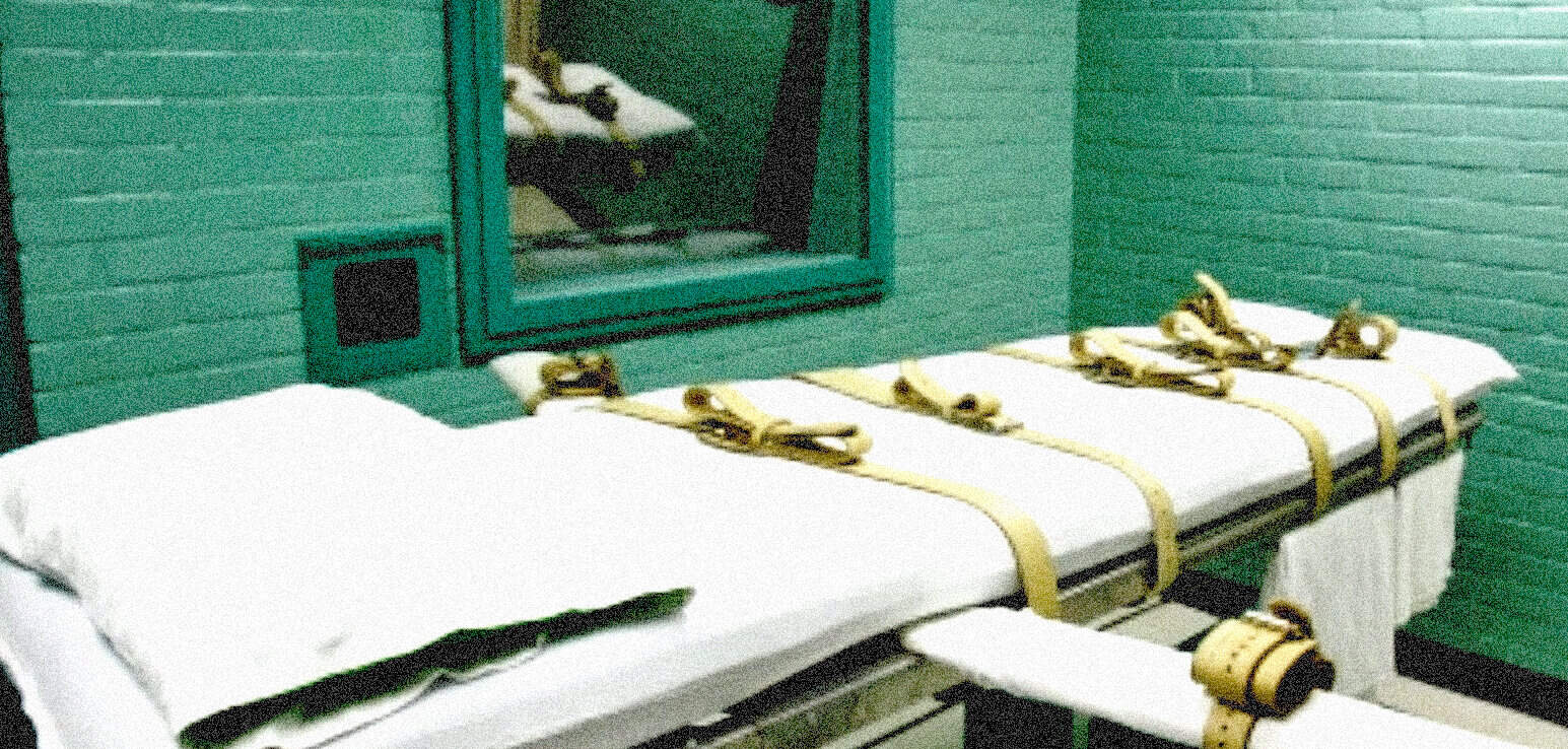 Dirty prison bed with restraints in an old jail cell, grim prison cell, detention cell with restraints, prison history, correctional facility, historical prison conditions, correctional system history, criminal justice history, detention practices, jail cell with restraints.