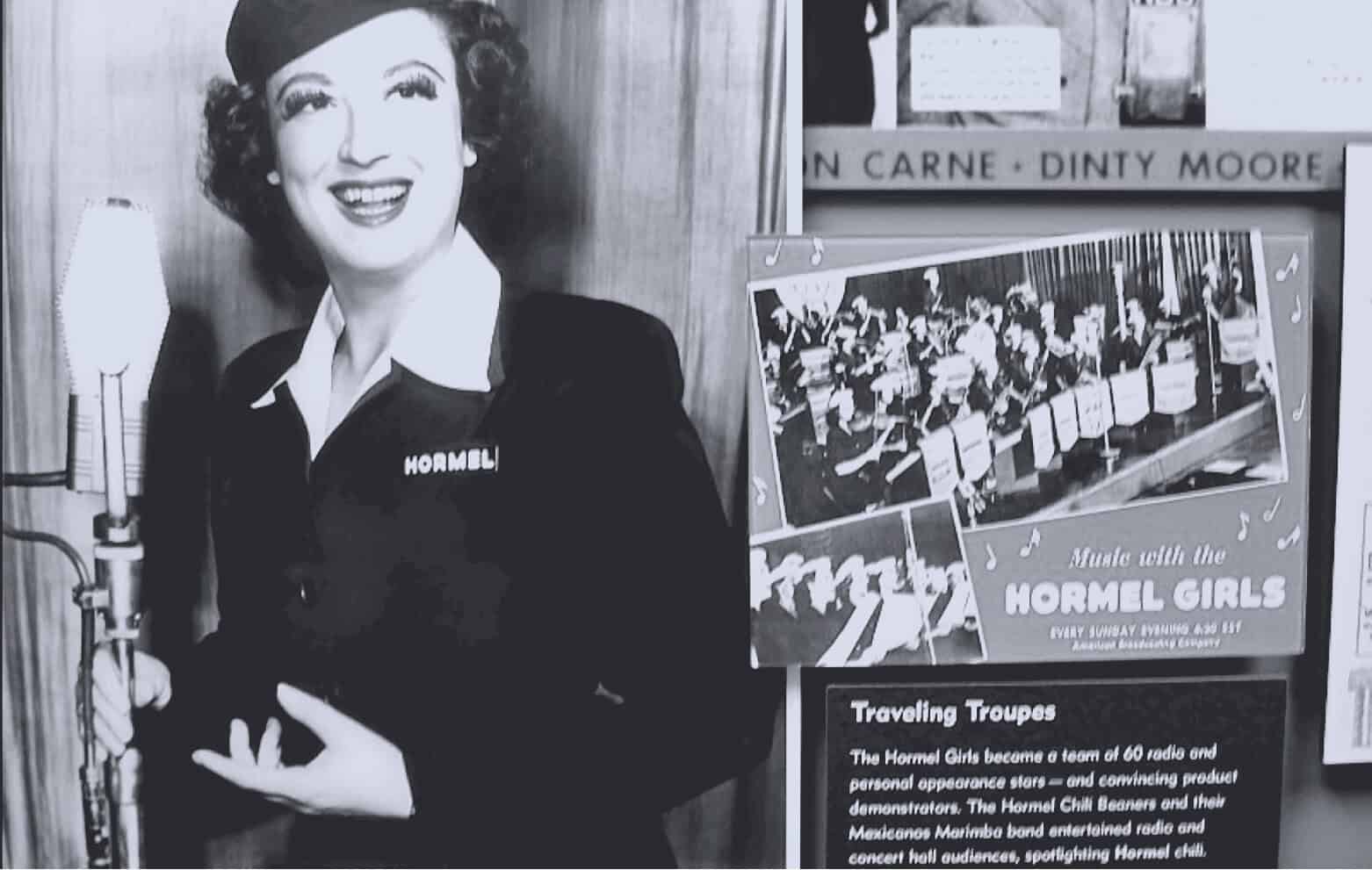 Johnny Cash recording session with the Hormel Girls radio troupe, showcasing historical music and news archive content.