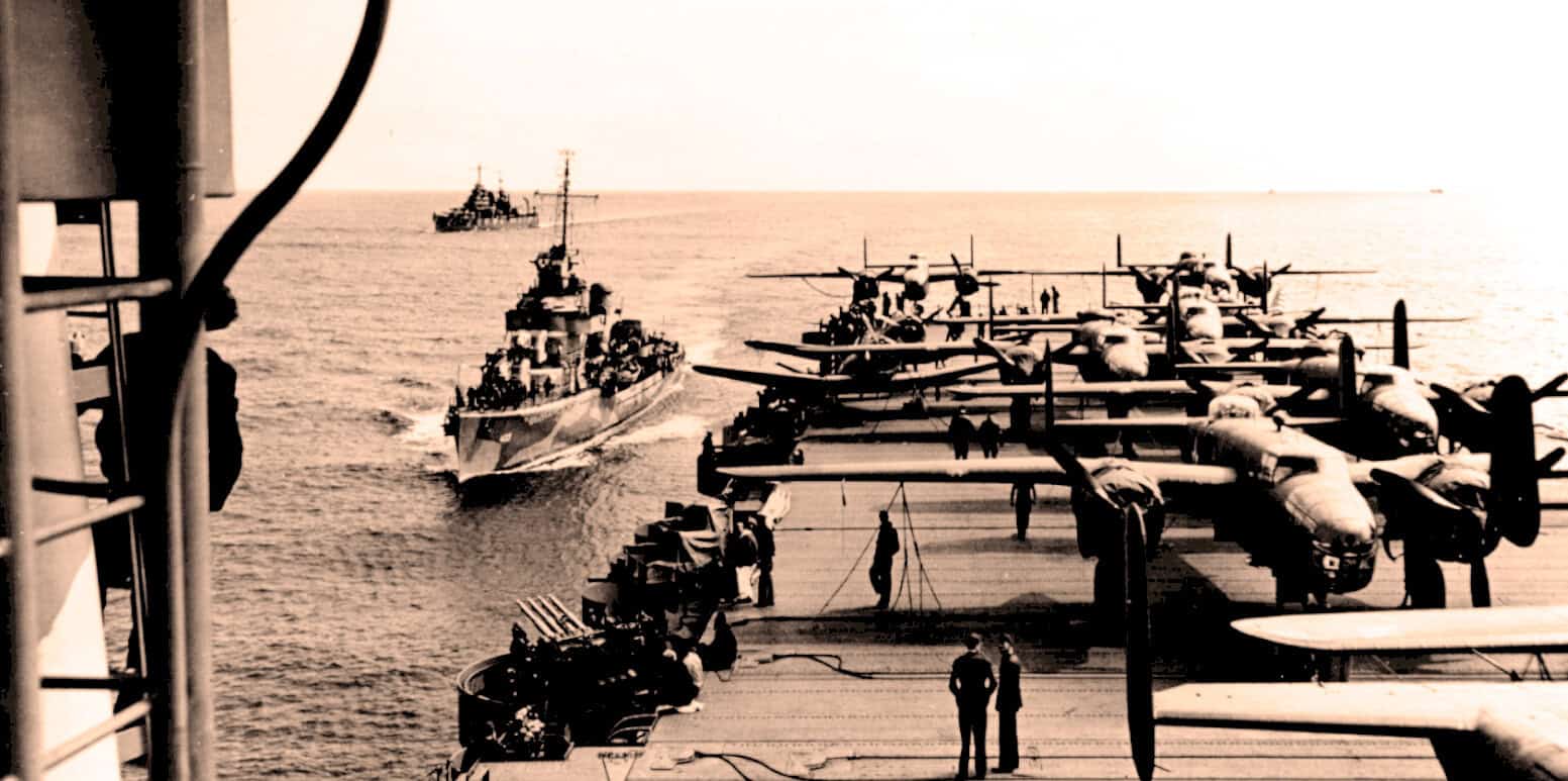 Aircraft carriers and military ships on the ocean, historical navy fleet, vintage military aircraft and vessel archive, past military news and history, maritime defense history.
