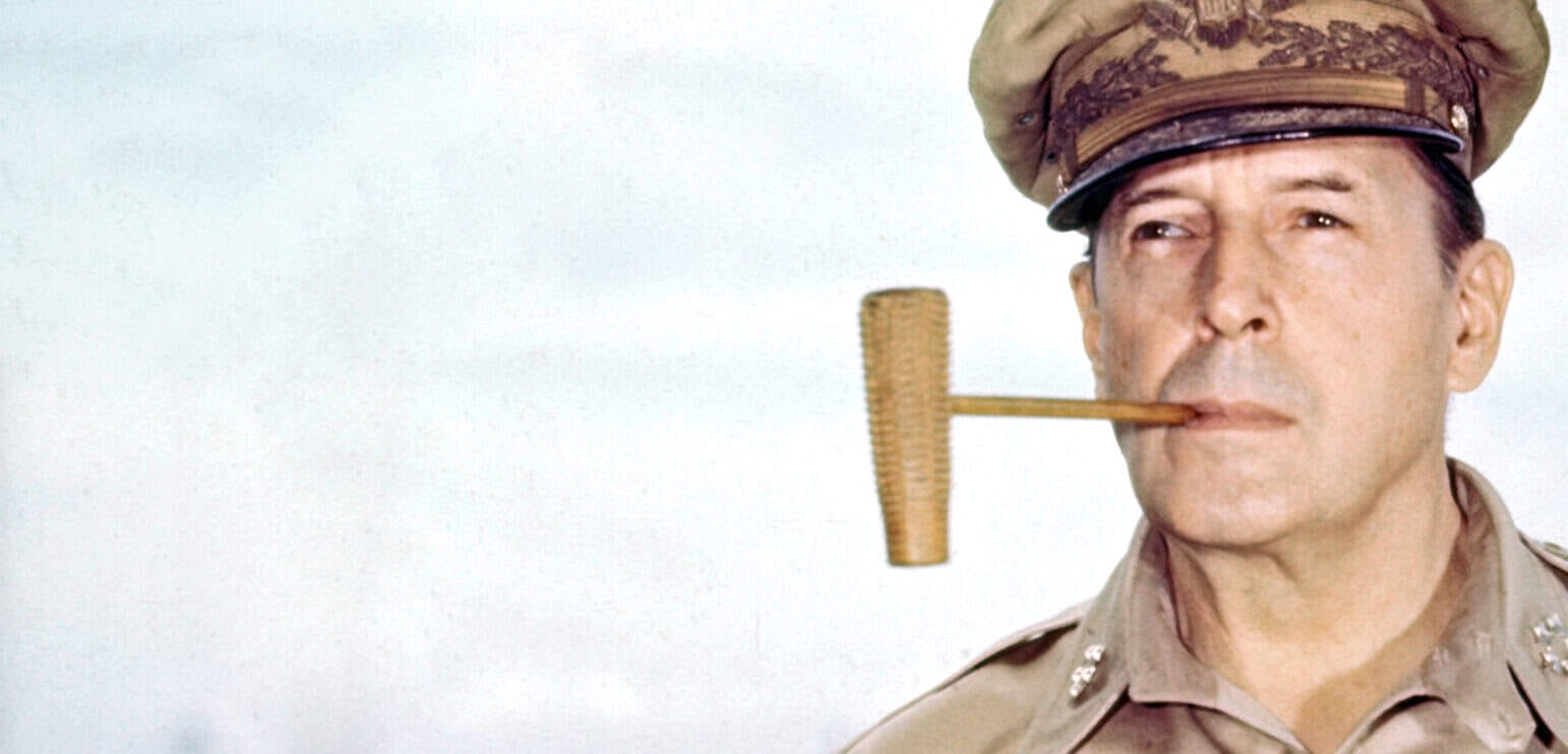 A vintage military officer with a megaphone in his mouth, serving as a classic 20th-century war propaganda or news broadcast image, highlighting military communication, news history, and wartime media.