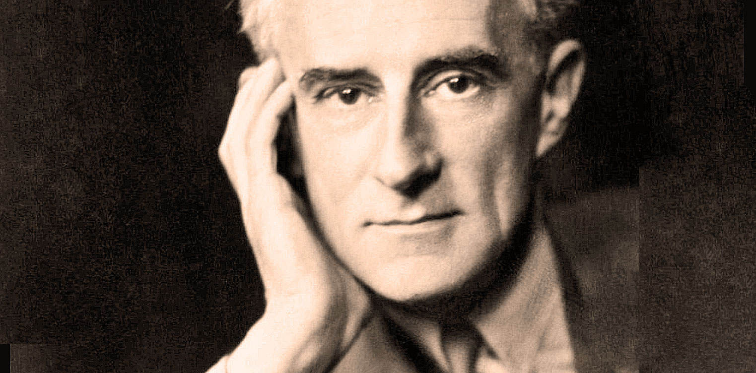 Old black and white photo of a man with a pensive expression, hand resting on his face, representing historical news broadcasting, radio history, and vintage media.